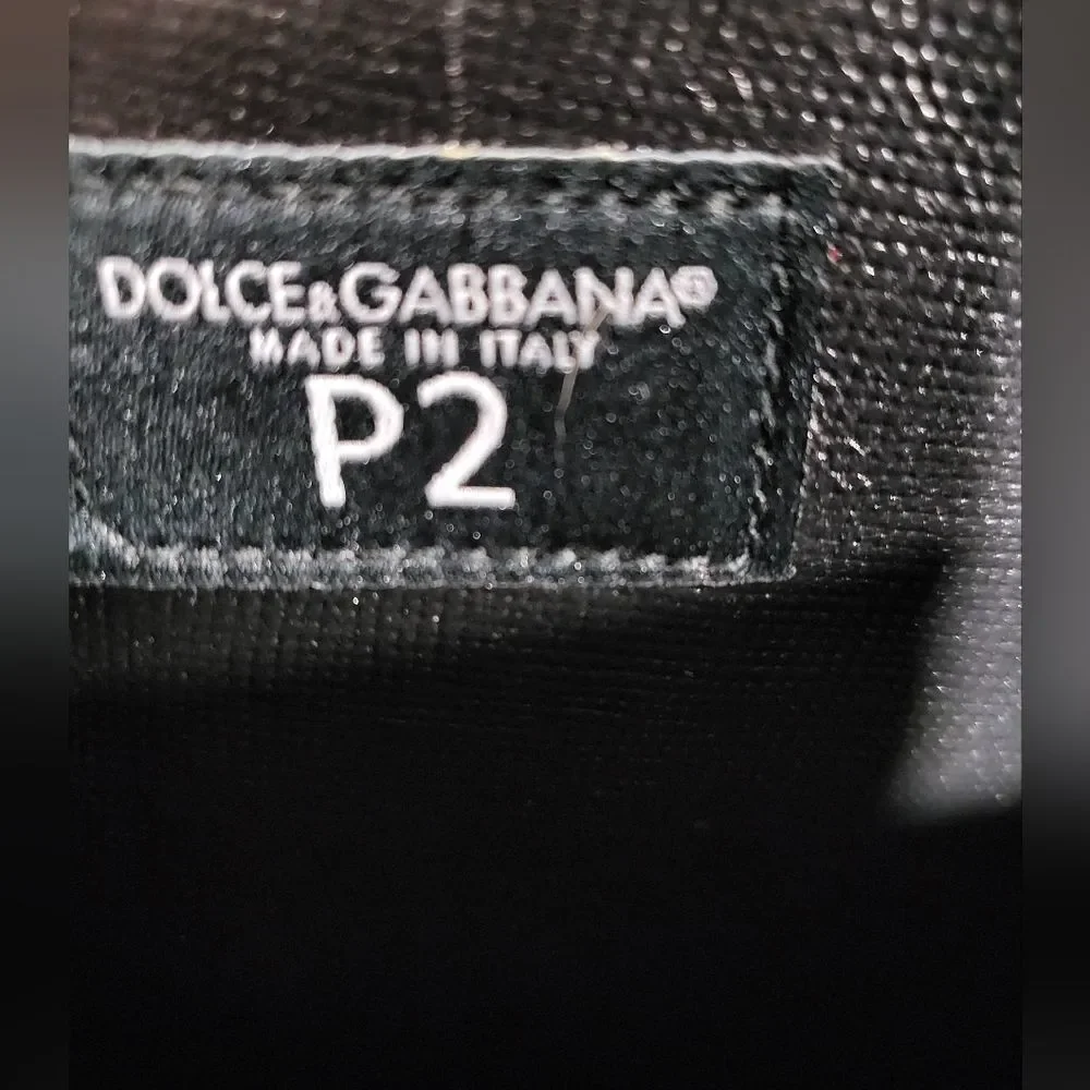 Dolce and Gabbana Black Pebbled Leather Drawing Tablet IPad Holder GUC